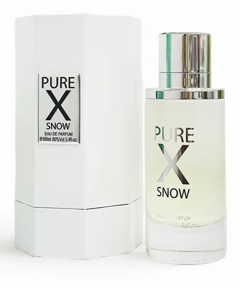 Pure X Snow Eau De Parfum Spray 100ml - Unisex Perfume with Grapefruit Notes