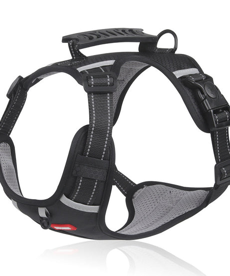Adjustable No-Pull Pet Harness for Dogs and Cats - Soft Padded Harness with Easy Control Handle for Large Breeds - Prevents Choking and Pulling - Comfortable and Secure Fit