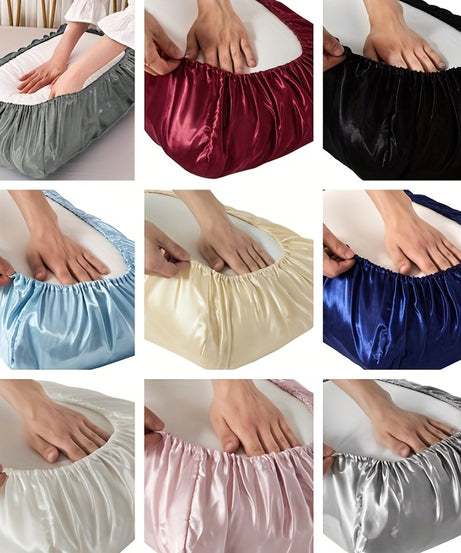 2pcs Soft And Breathable Satin Pillowcase With Elastic Cord - Perfect For A Comfortable Sleep In Your Bedroom