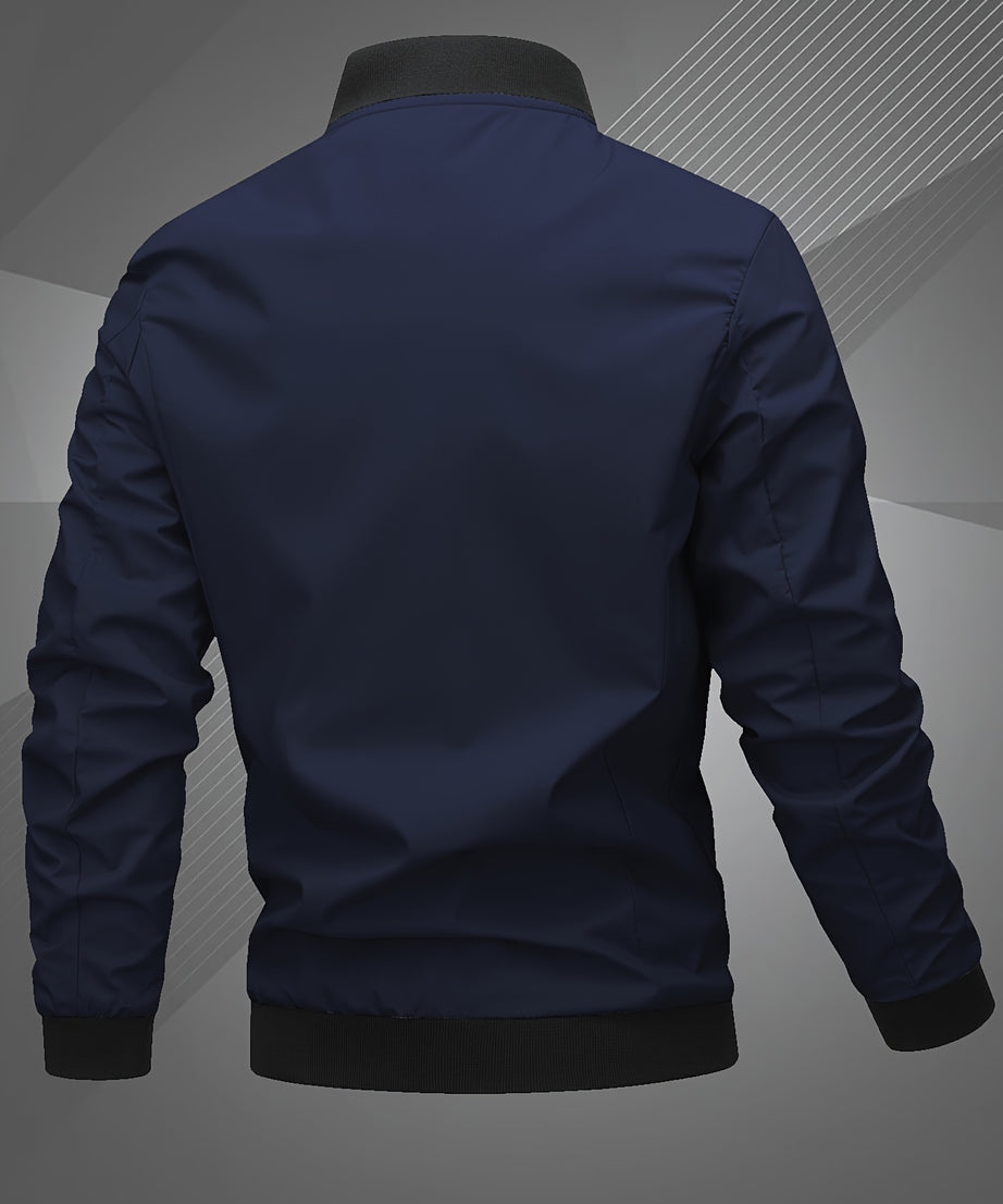 Men'S Letter Embroidered Casual Bomber Jacket, Mens Winter Jackets And Coats, Fridays Items, Mens Gifts Ideas, Gifts for Men, Thermal Wear for Men, Christmas Gifts, Suitable for Everyday Life, Home, Outdoor, Work, And Leisure