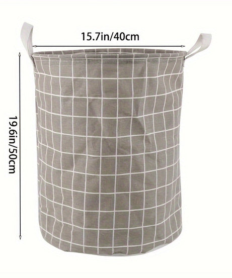 1pc Round Dirty Clothes Basket, Laundry Basket, Portable Dirty Clothes Hamper, laundry hhamper, storage bucket