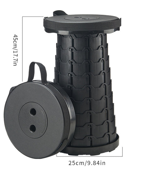 1pc Ultralight Folding Stool - Adjustable Height Portable Bench For Camping, Fishing, And Outdoor Activities - Supports Up To 550lbs