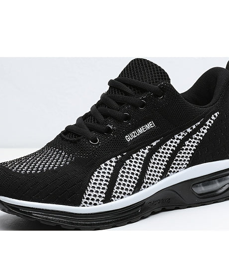 Lightweight Breathable Air Cushion knitted Running Shoes, Women's Footwear