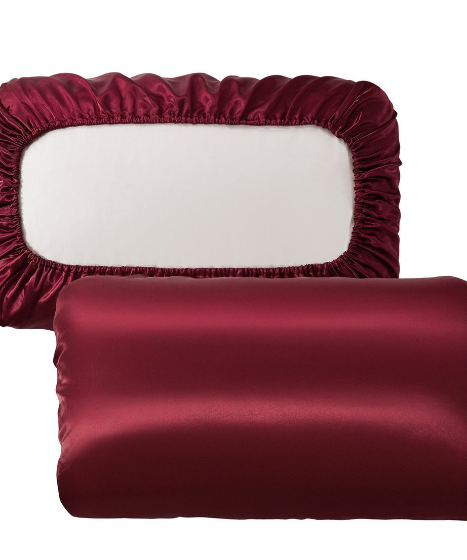 2pcs Soft And Breathable Satin Pillowcase With Elastic Cord - Perfect For A Comfortable Sleep In Your Bedroom