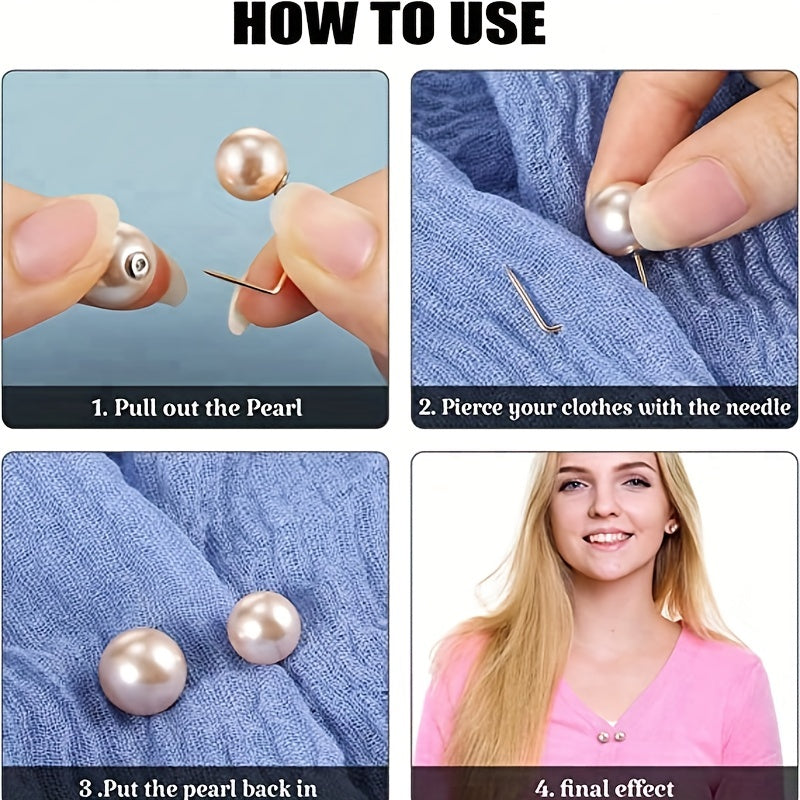 1/3pcs Waist Brooch Tightening Waistband Faux Pearl Pin Buckles Clothes Skirt Waist Pin Pants Buckle Brooches