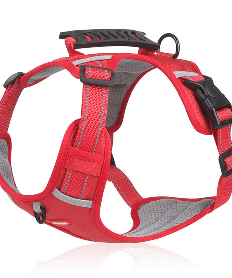 Adjustable No-Pull Pet Harness for Dogs and Cats - Soft Padded Harness with Easy Control Handle for Large Breeds - Prevents Choking and Pulling - Comfortable and Secure Fit