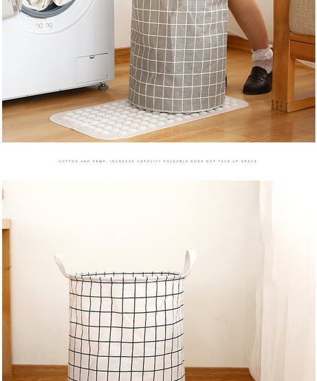 1pc Round Dirty Clothes Basket, Laundry Basket, Portable Dirty Clothes Hamper, laundry hhamper, storage bucket