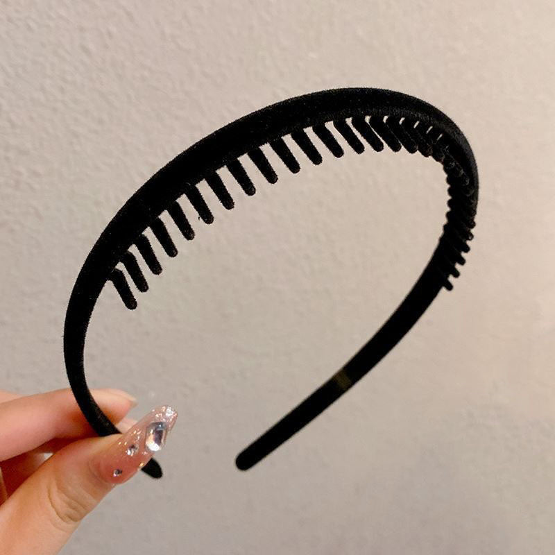 Hair Clip Frosted Color Headband Women's Non-slip Band Teeth Simple Pressure Headband Face Headband Hair Accessories