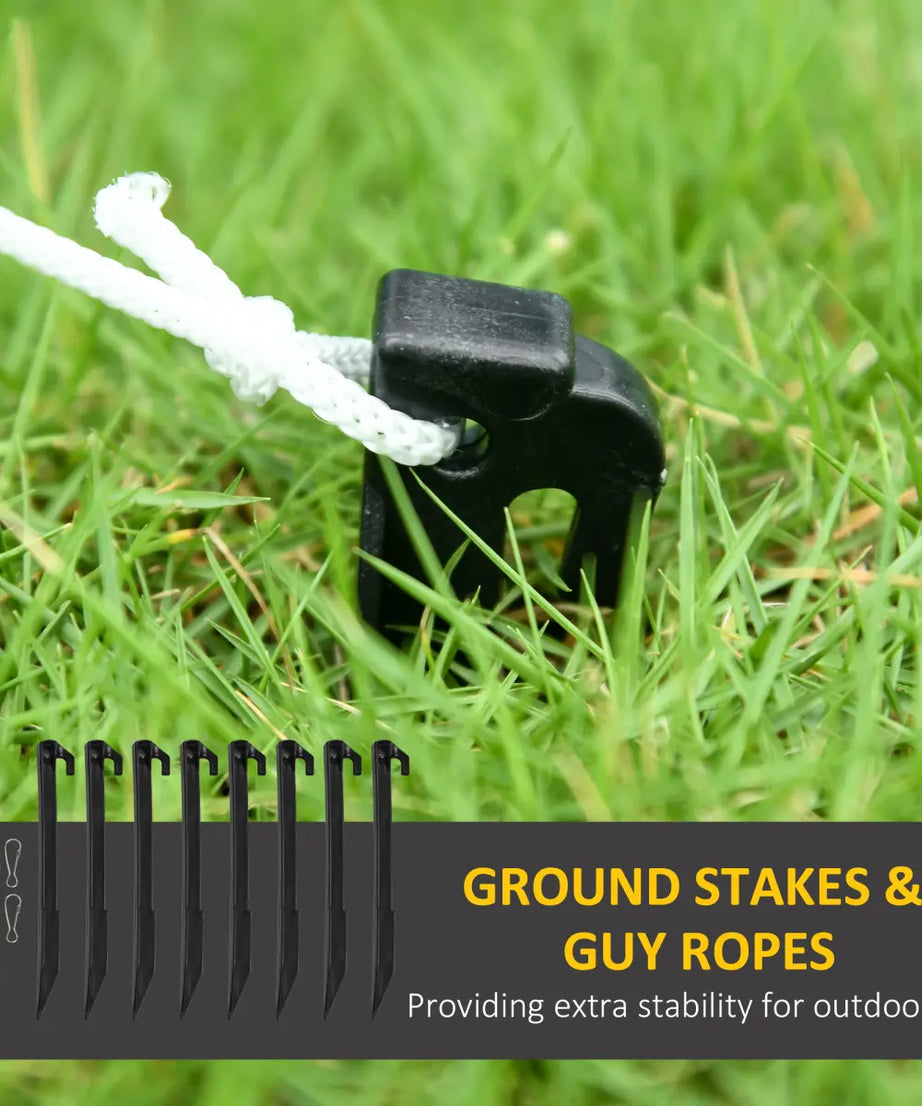 Outsunny 6.6FT Christmas Inflatable Santa Claus w/ Polar Bear for Graden