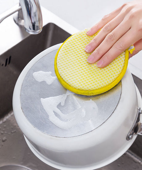5/10pcs, Double Side Dishwashing Sponge Pan Pot Dish Wash Sponges Household Cleaning Tools Kitchen Tableware Dish Washing Brush