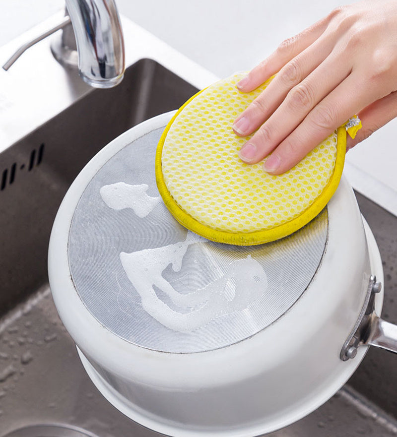 5/10pcs, Double Side Dishwashing Sponge Pan Pot Dish Wash Sponges Household Cleaning Tools Kitchen Tableware Dish Washing Brush