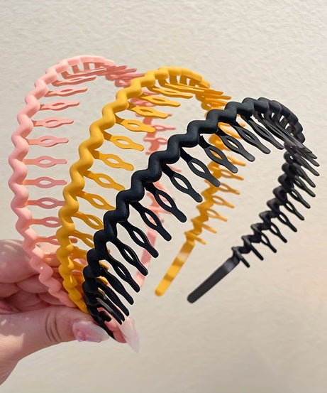 Hair Clip Frosted Color Headband Women's Non-slip Band Teeth Simple Pressure Headband Face Headband Hair Accessories