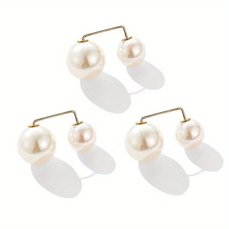 1/3pcs Waist Brooch Tightening Waistband Faux Pearl Pin Buckles Clothes Skirt Waist Pin Pants Buckle Brooches
