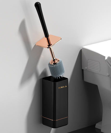 [Christmas Gifts] Aokala Toilet Brush And Holder, Elegant Toilet Bowl Brush Set with Ergonomic Long Handle
