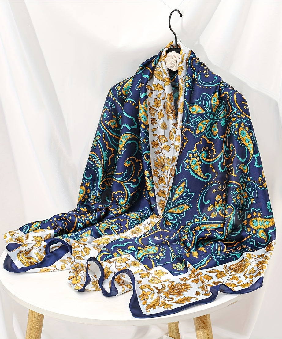 35.4"×70.9" Elegant Landscape Print Scarf Shawl - Windproof, Trendy, and Versatile Outdoor Wrap for Women - Stylish Hijab, Perfect for Any Occasion