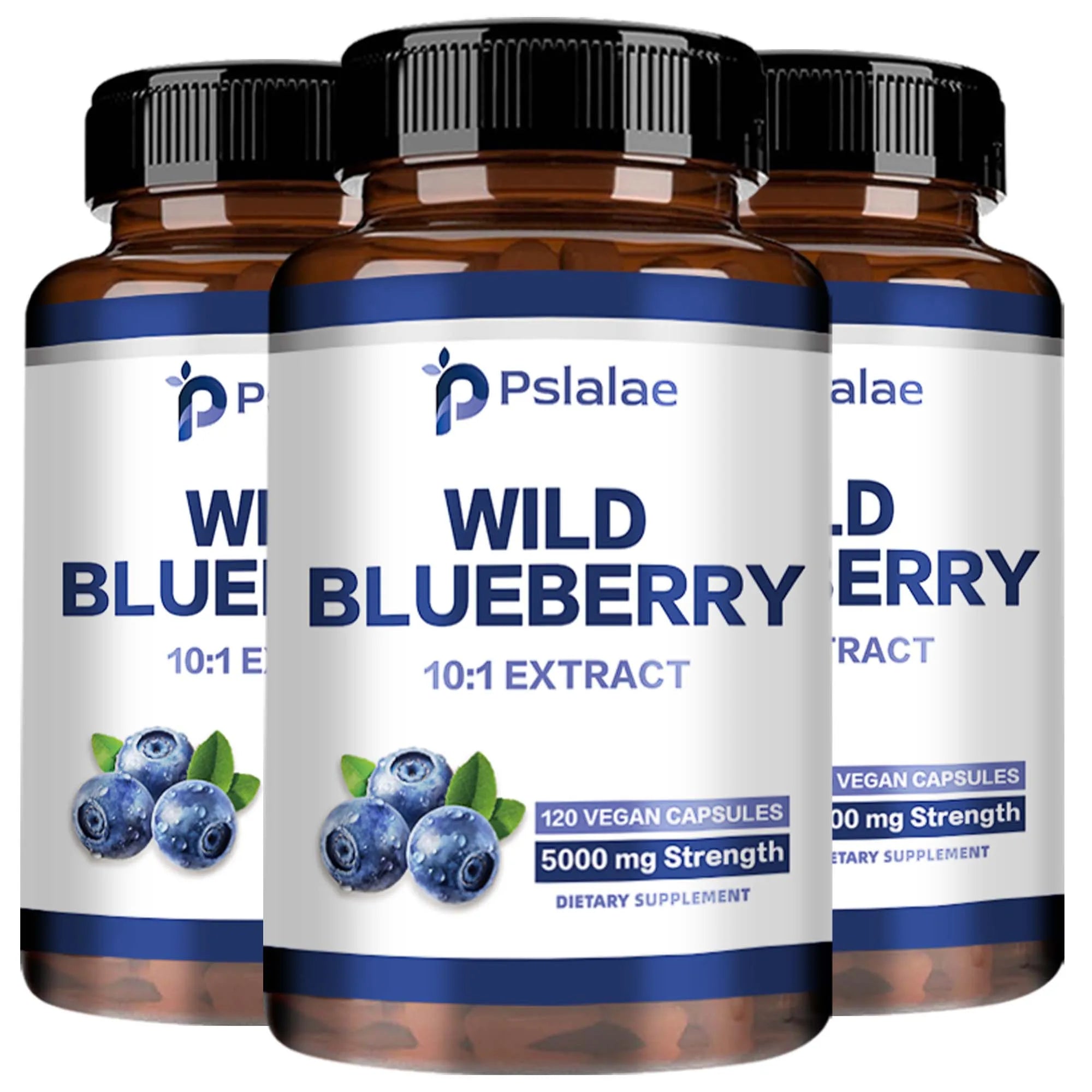 Natural Wild Blueberries - Improve Immunity, Vision Support, Antioxidant Support, Healthy Aging - 120 Capsules