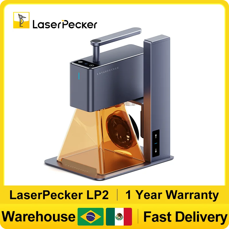 LASERPECKER Handheld Laser Engraver Portable Powerful Laser Engraving Cutting Machine With 5W Bluetooth  CNC DIY SuperFast LP2