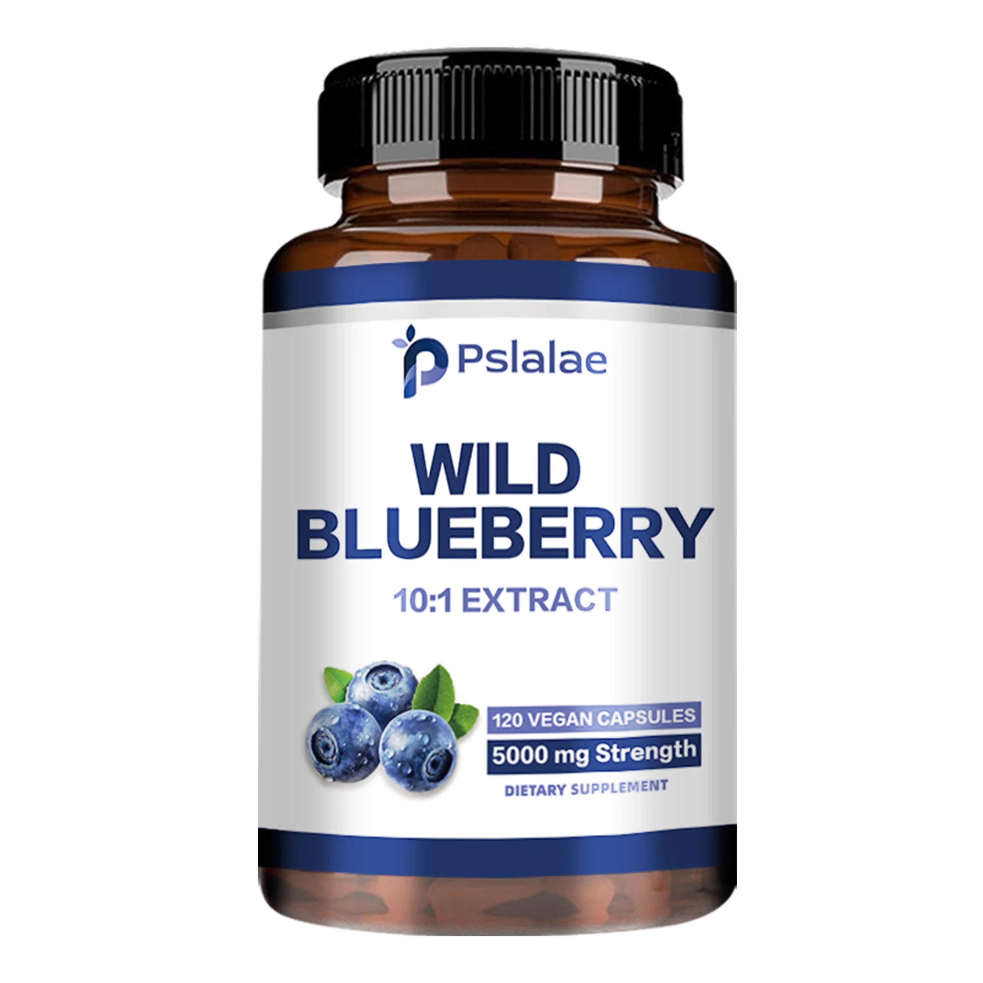 Natural Wild Blueberries - Improve Immunity, Vision Support, Antioxidant Support, Healthy Aging - 120 Capsules