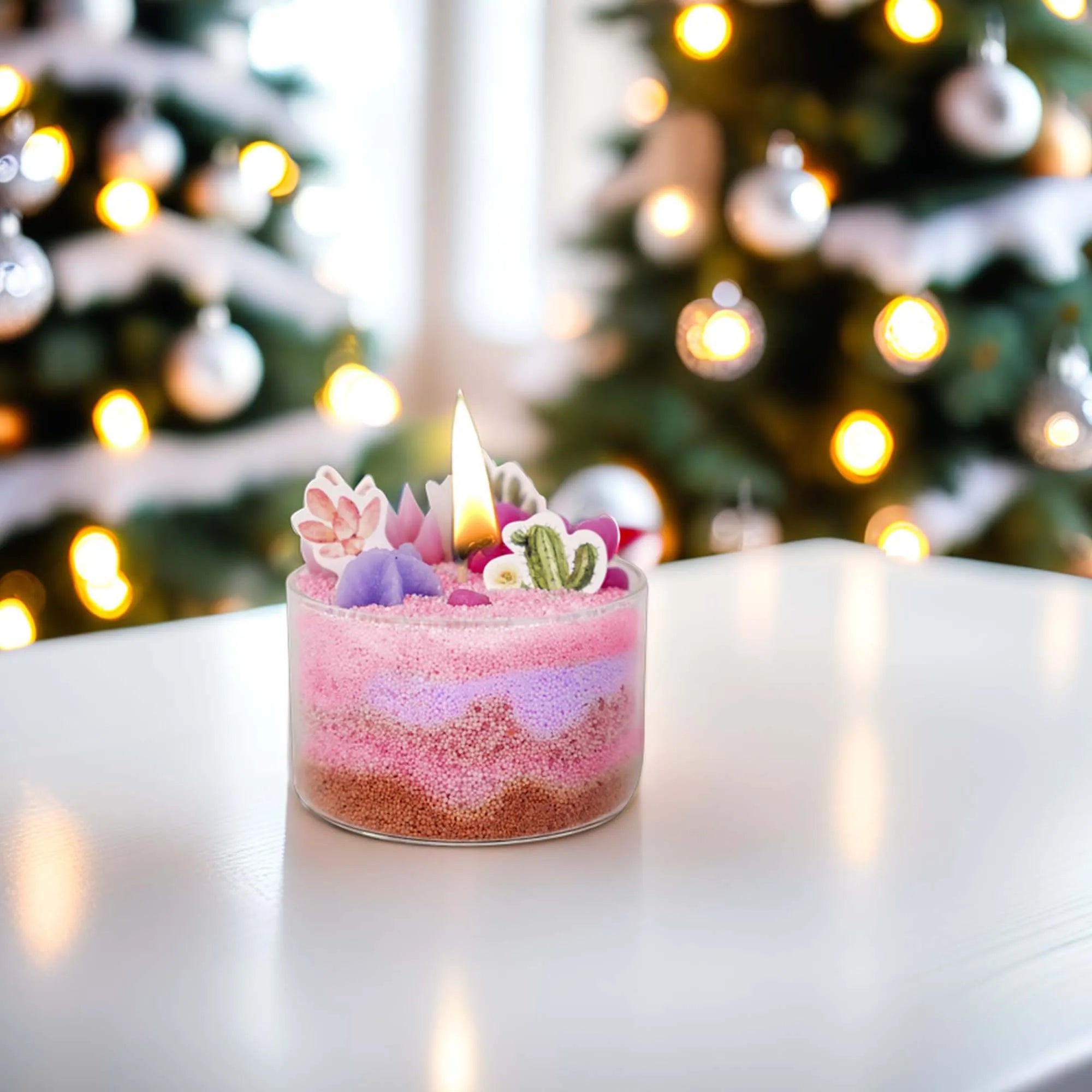 Candle Kit–Succulents DIY Handmade Scented Candles Can Used To Make Candles Scented–Great For Beginner,Child Christmas Gifts