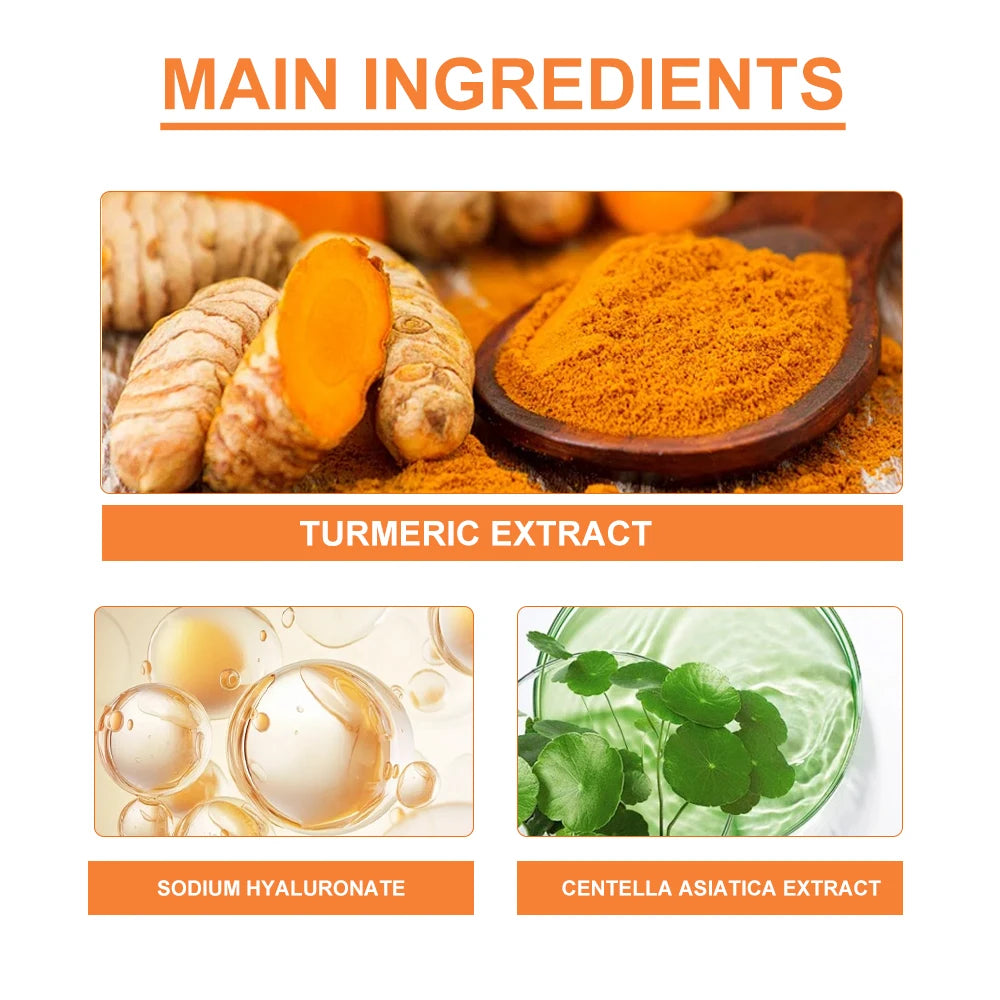 Adults' Herbal Face Gel Serum Infused With Turmeric Vitamin C Amino Acids & Minerals