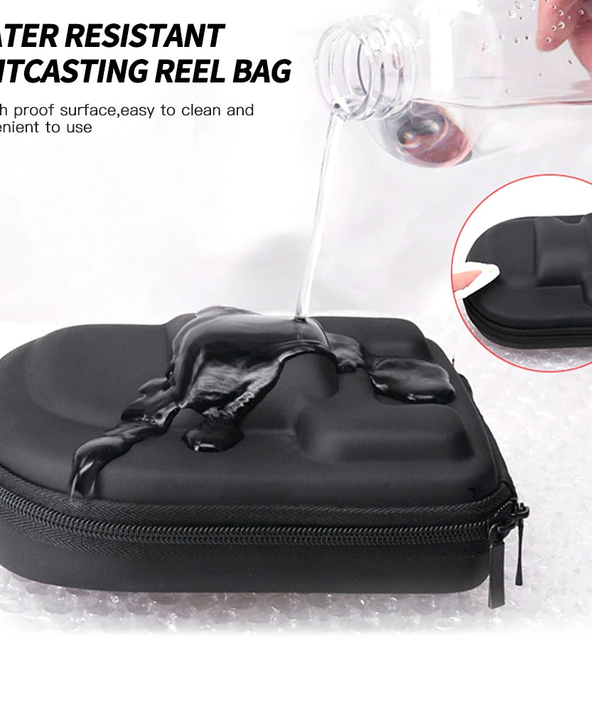Fishing Reel Protective Case Water Resistant Hard EVA Box Pouch Built-in Anti-Pressure Sponge Baitcasting Wheel Bag Accessories