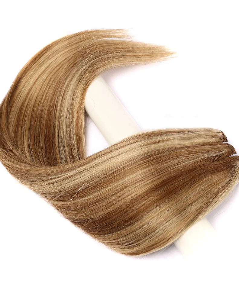 BHF 100% Human Hair Weaves Straight Russian Remy Natural Hair Weft 1piece 100g Black Brown Blonde Color Human Hair Extensions