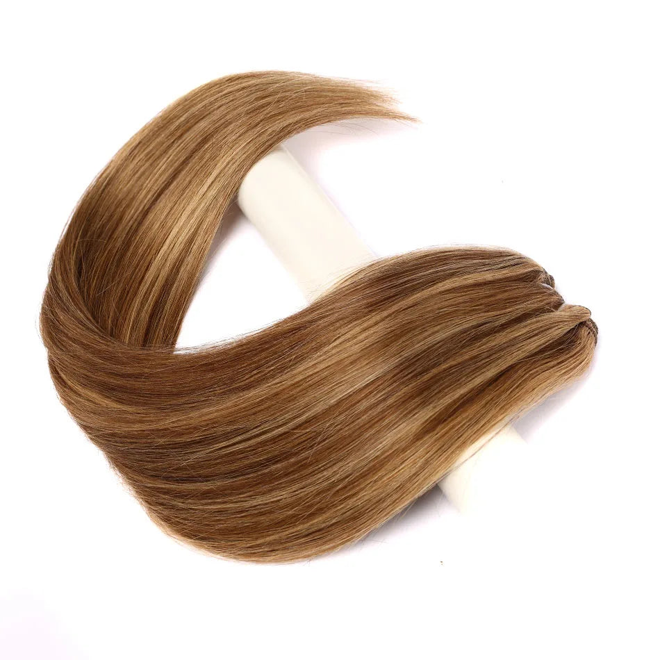 BHF 100% Human Hair Weaves Straight Russian Remy Natural Hair Weft 1piece 100g Black Brown Blonde Color Human Hair Extensions
