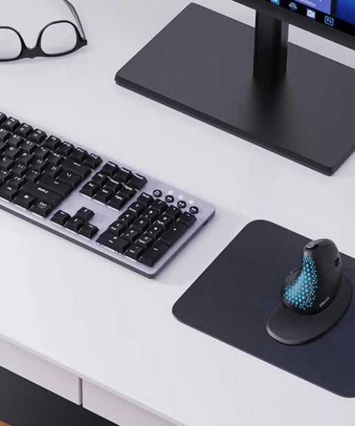 Delux Seeker M618XSD Ergonomic Vertical Mouse OLED Screen USB Wireless+BT 5.0  Rechargeable 1000hz Berichtsrate For PC Laptop