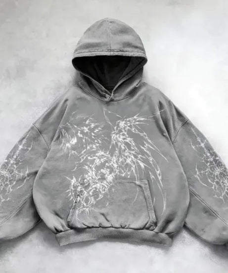 Hooded Printed Hip Hop Y2G Streetwear Sweatshirt