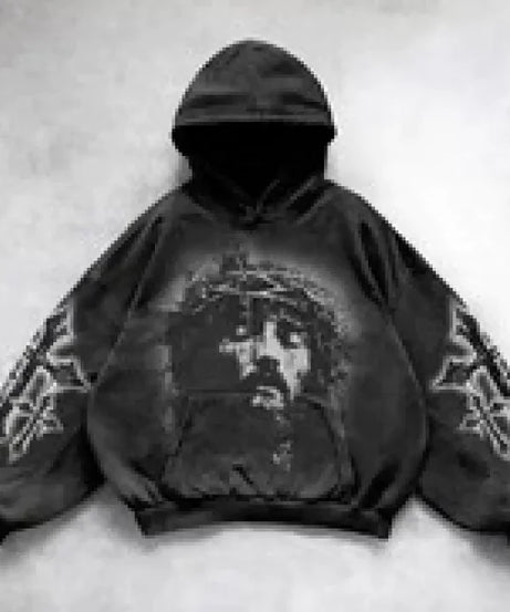Hooded Printed Hip Hop Y2G Streetwear Sweatshirt