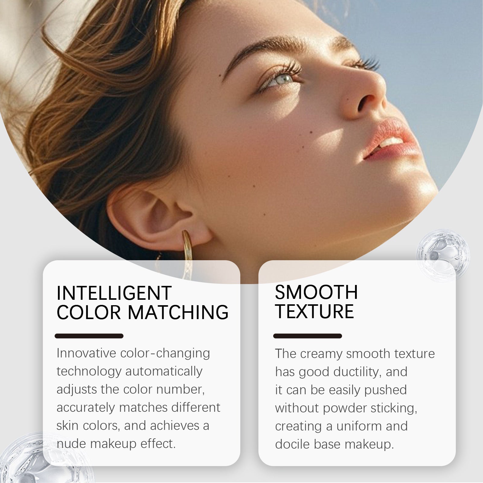 2-in-1 Color-Changing Foundation Liquid Stick Lasting Concealer Lightweight Moisturizing Brightening Matte Natural Base Makeup