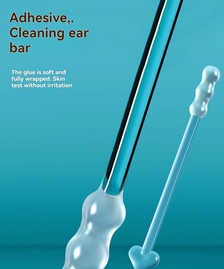 24Pcs/Box Silicone EarWax Remover Sticky Ear Picks Disposable Adhesive Earpick S/L Reusable Ear Cleaner for Kids & Adults