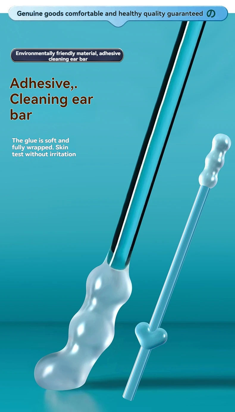 24Pcs/Box Silicone EarWax Remover Sticky Ear Picks Disposable Adhesive Earpick S/L Reusable Ear Cleaner for Kids & Adults