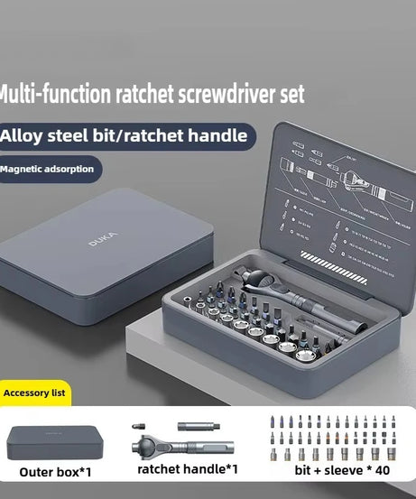 Atuman Magnetic Ratchet Screwdriver Set 40 in 1 Portable Precision Repair Tool Kit for Furniture Computer Bicycle