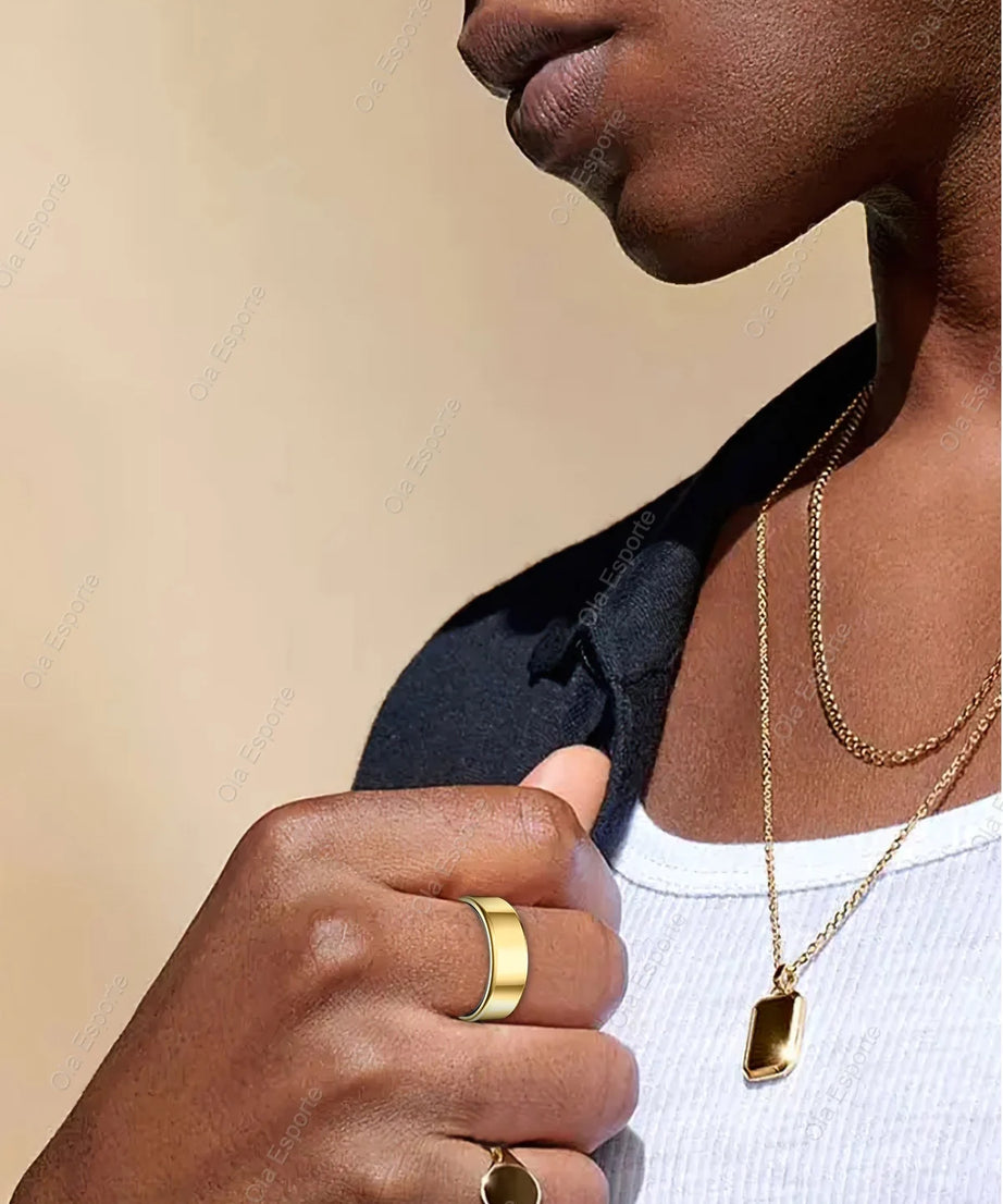 2025 New Smart Ring Men Women, Heart Rate Blood Oxygen and Sleep Monitor Smartring IP68 & 5ATM Waterproof, Multi-sport Mode Ring