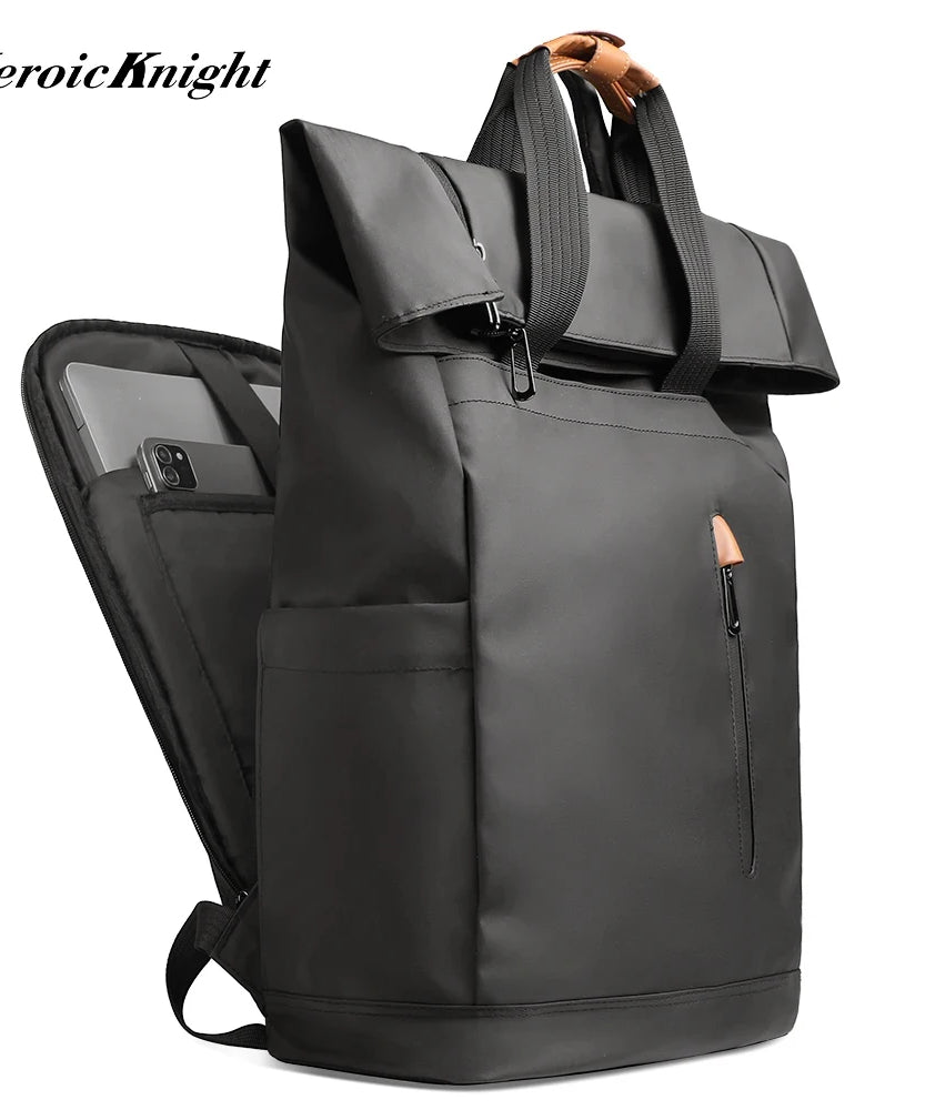 Heroic Knight Travel Men Backpack Multifunction Expandable Laptop Bag USB Port Outdoor Waterproof Hiking Pack For Male Anti-thef