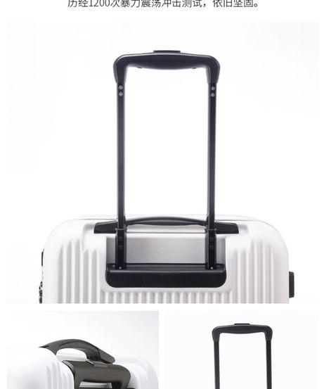 New front opening boarding suitcase men women 20/24/26 inch lightweight trolley travel luggage fashion USB charging luggage