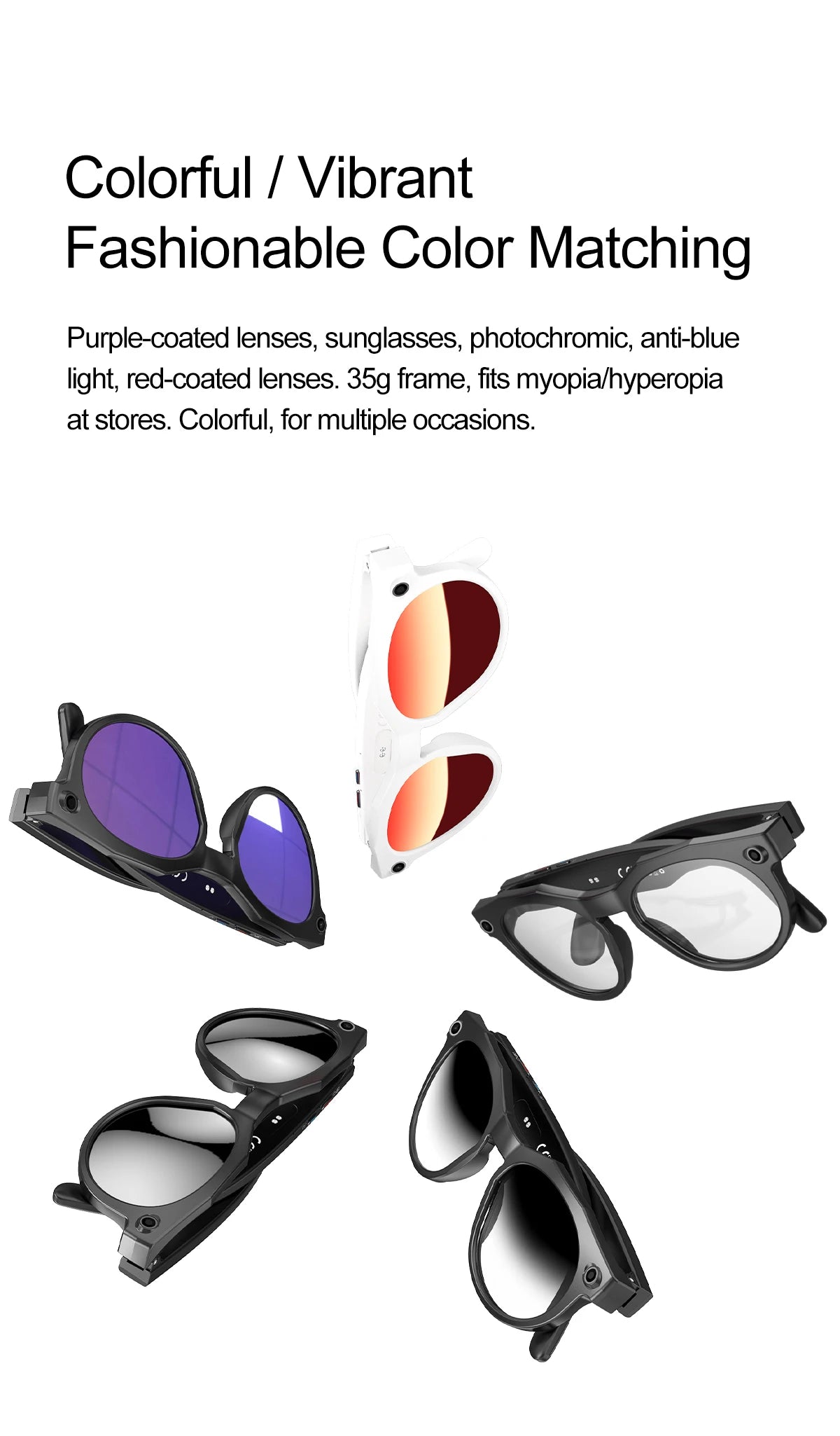 2026 New 4K HD AI Smart Glasses Men 800W Pixel Camera Bluetooth Call 4GB WIFI Transmission Voice Assistant Smart Glasses Women