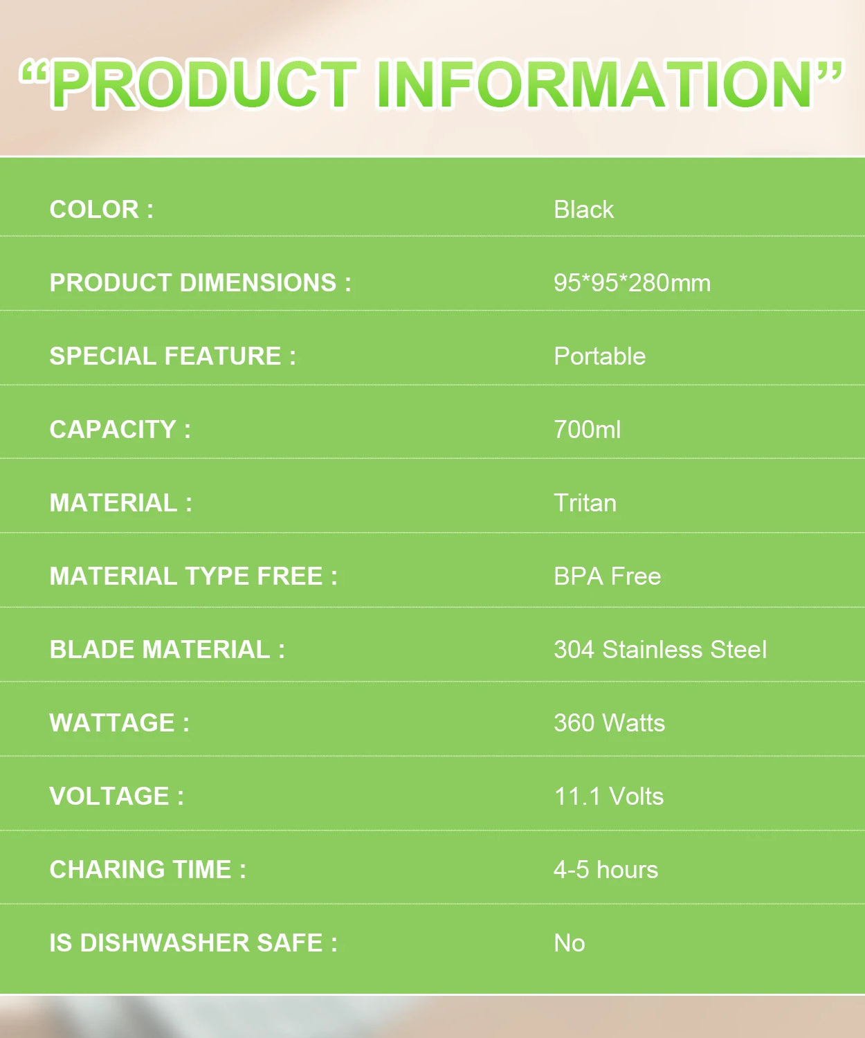 Electric Portable Juicer Fresh Fruit Mixer 700ML Multifunctional USB Rechargeable Shakes Smoothie Blender Outdoor Mixing Cup