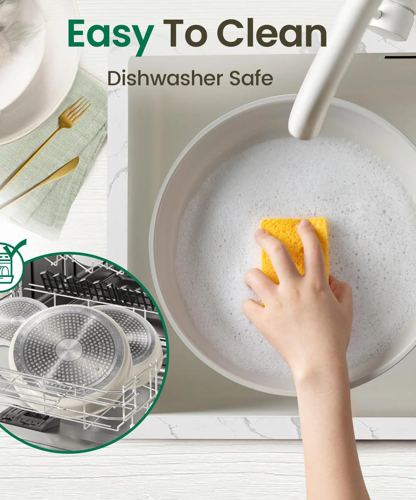 Pots and Pans Set, Nonstick Cookware Set Detachable Handle, Induction Kitchen Cookware Sets , RV Cookware Set, Oven Safe