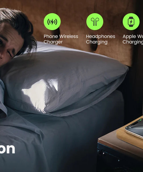 7-in-1 MagSafe Alarm Clock Charger-Wireless Station for iPhone 12-16/Samsung/Xiaomi/Huawei/Apple Watch/AirPods with Night Light