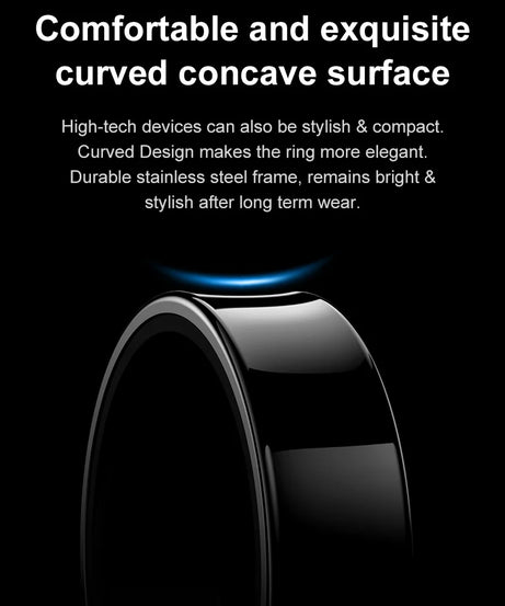 R09 Smart Ring Men Women with Charging Case,Heart Rate Blood Oxygen,Skin Temperature Monitor,5ATM Waterproof For Android iOS