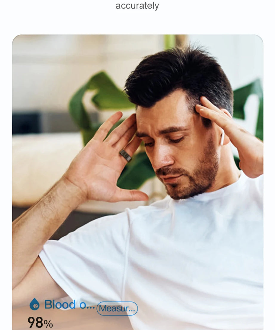 2024 COLMI R02 Smart Ring with Charging Case for Men Women, Battery Life, 39 Days, Health Monitor, 5ATM Waterproof