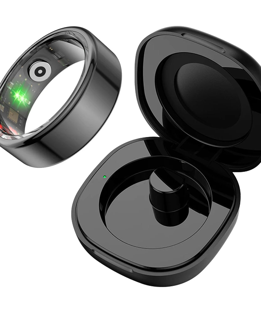 2024 COLMI R02 Smart Ring with Charging Case for Men Women, Battery Life, 39 Days, Health Monitor, 5ATM Waterproof
