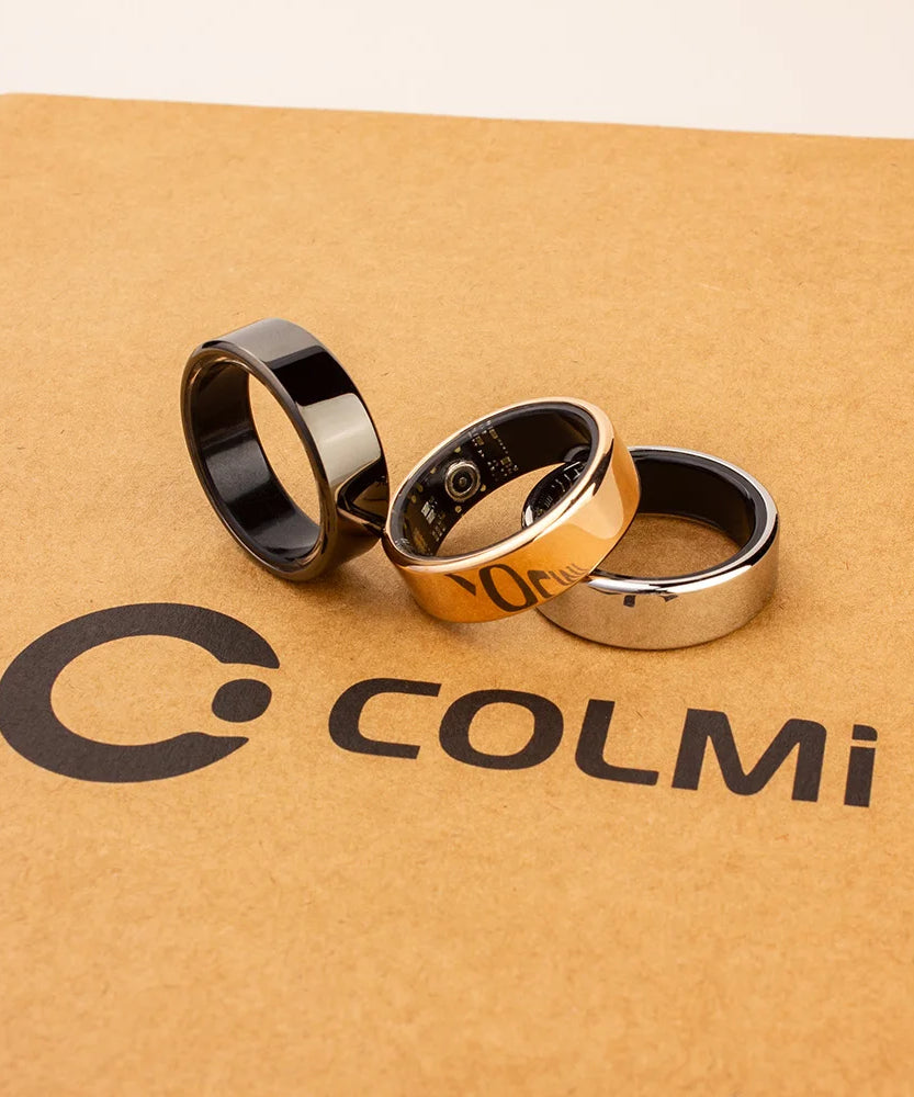 2024 COLMI R02 Smart Ring with Charging Case for Men Women, Battery Life, 39 Days, Health Monitor, 5ATM Waterproof
