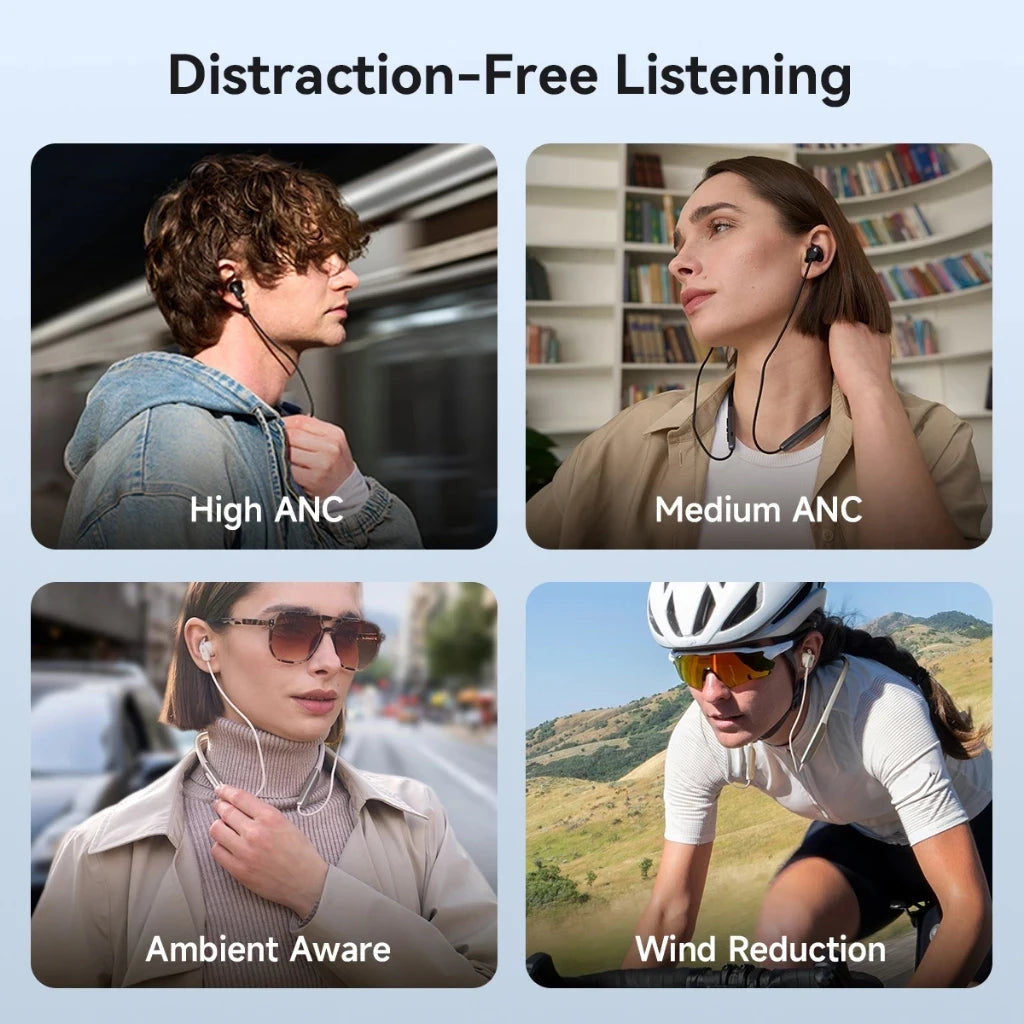 Edifier W280NB Pro Wireless Noise Cancelling Neckband Headphones Bluetooth V5.4 Hi-Res LDAC Sport Earphones IP55 Waterproof