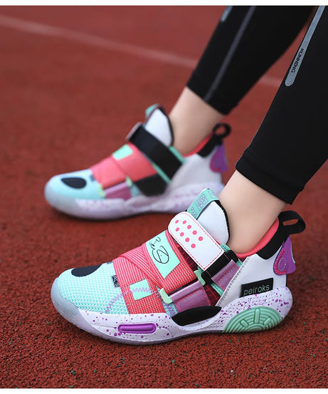 2024 New Children's Basketball Shoes For Boys Girls Non-slip Kids Sport Shoes Lightweight Outdoor Sneakers Trainers Footwear