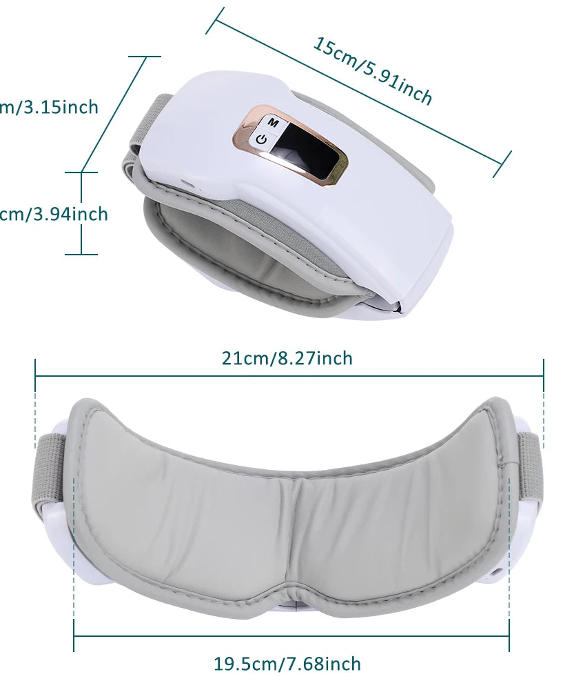 Eye Massager with Heat Smart Eye Care Device with Music for Migraines Relax Reduce Eye Strain Dark Circles Eye Bag Improve Sleep