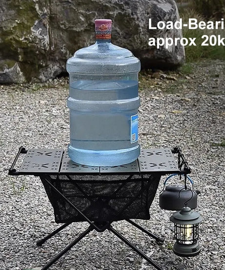 WESTTUNE Camping Folding Table Portable Aluminum Alloy Lightweight Table with Accessories Multifunctional Outdoor Table