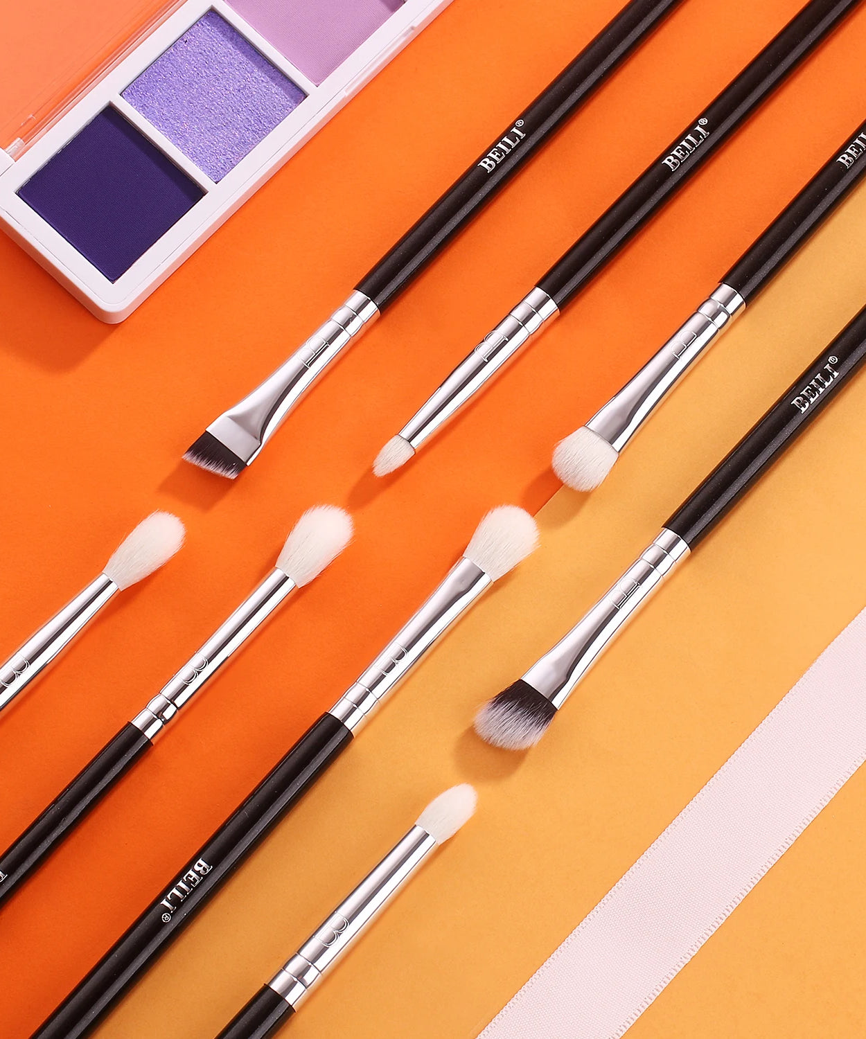 BEILI Professional 6/8pcs Classic Natural Eye Makeup Brushes Set Eyeshadow Eyebrow Blending Smokey Black Beauty Make up Brushes